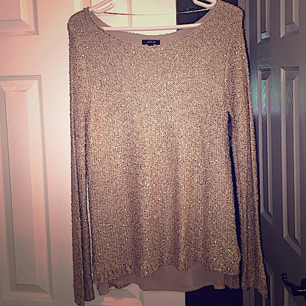Gold Sequin Sweater